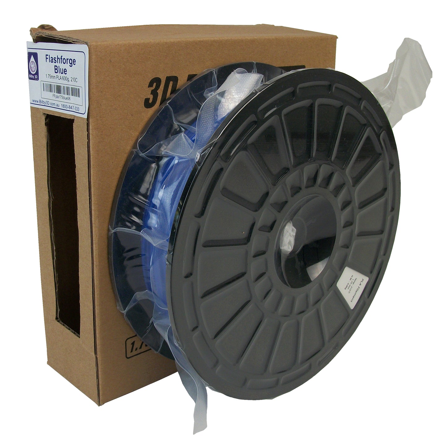 PLA Filament - 1.75mm - Blue - 600g Spool - FlashForge Compatible