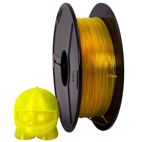 PETG Filament - 1.75 mm - Yellow - 600g Spool - FlashForge Compatible