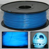 PLA Filament - 1.75mm - Glow in the Dark Blue - 1kg Spool
