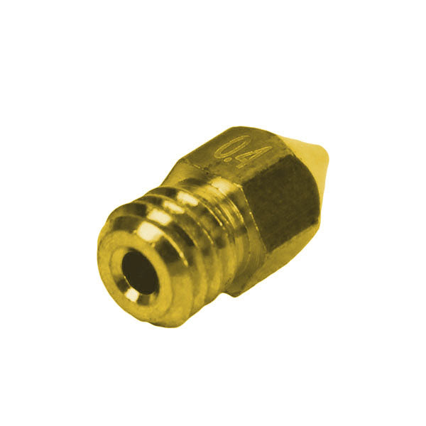 0.4mm Nozzle - M6 Thread for MK8 Extruders - As used by Makerbot - Brass