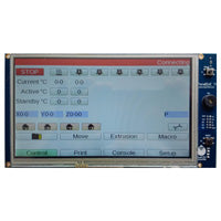Integrated PanelDue 7 inch colour touch screen for Duet3D
