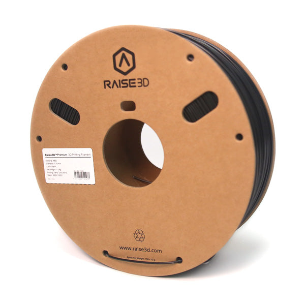 Raise3D Premium ABS Filament - 1.75mm - Black - 1kg spool