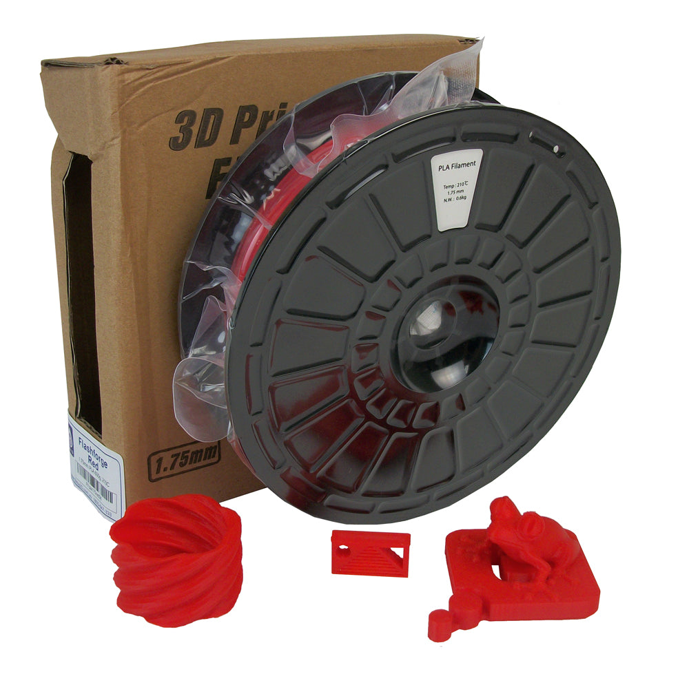 PLA Filament - 1.75mm - Red - 600g Spool - FlashForge Compatible