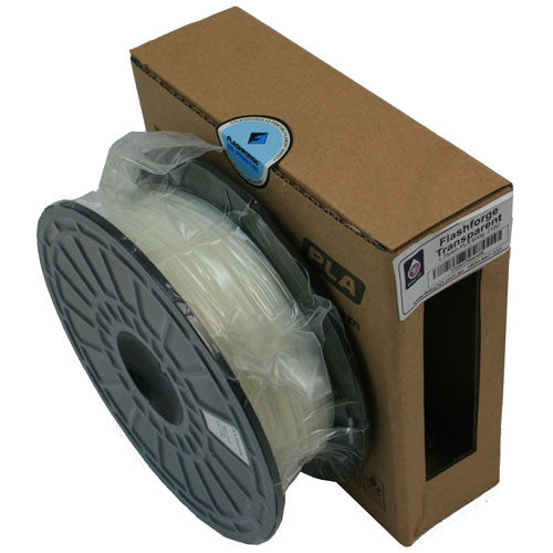PLA Filament - 1.75mm - Transparent - 600g Spool - FlashForge Compatible