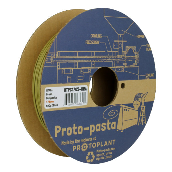 HTPLA - 1.75mm - Brass - 500g Spool
