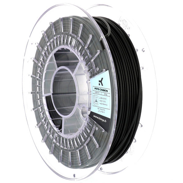 Kimya PETG + Carbon Fibre - 2.85mm - Black - 500g Spool