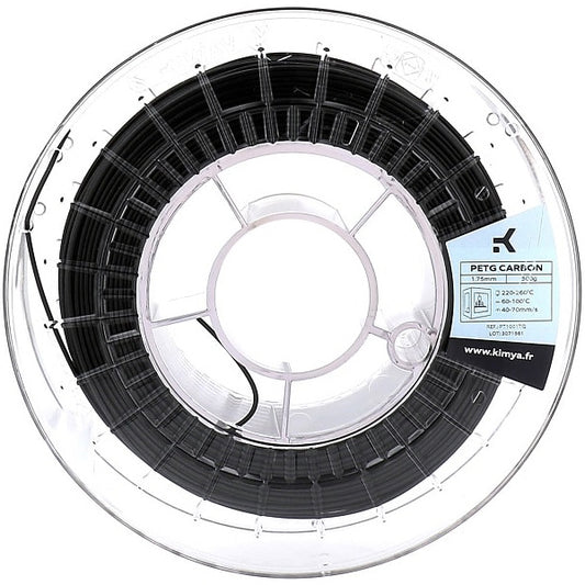 Kimya PETG + Carbon Fibre - 2.85mm - Black - 500g Spool