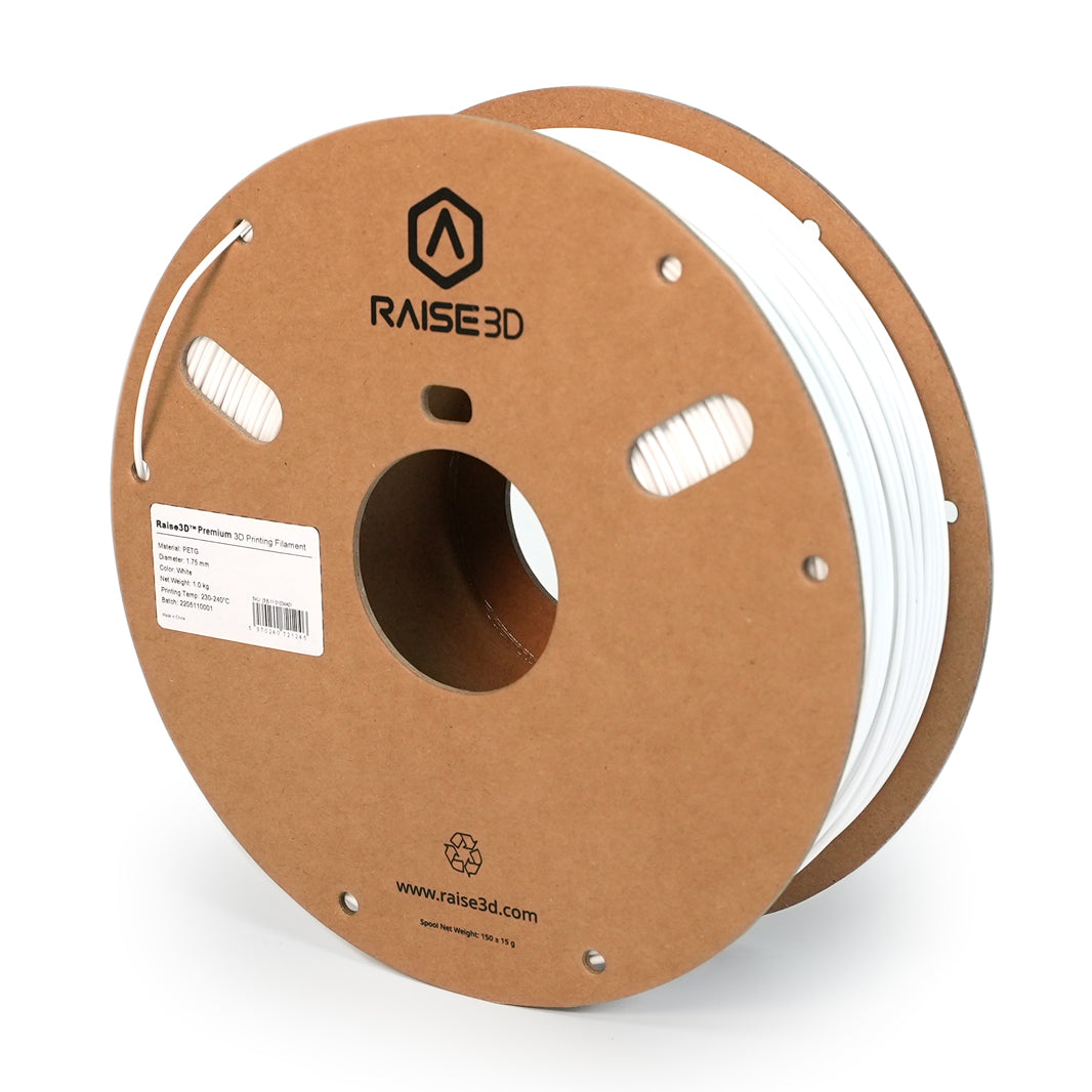 Raise3D Priemium PETG - 1.75mm - White - 1kg Spool