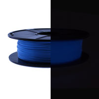 PLA Filament - 1.75mm - Glow in the Dark Blue - 600g Spool - FlashForge Compatible