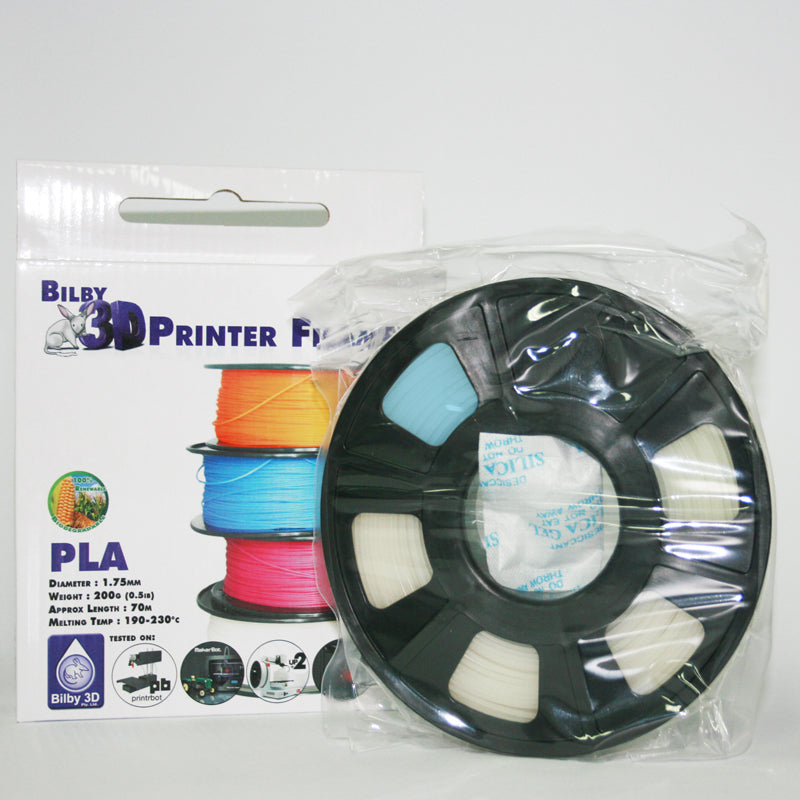 PLA Filament - 1.75mm - Glow In The Dark Blue - 200g Spool