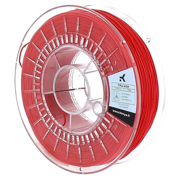 Kimya TPU-92A Flex - 1.75mm - Red - 750g Spool